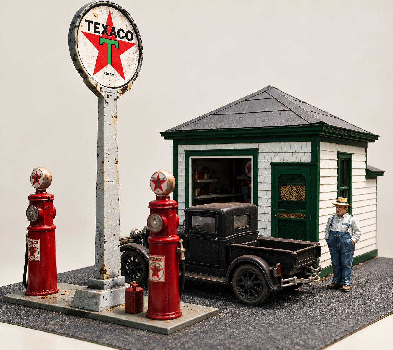PLW gas station customized as a Texaco station