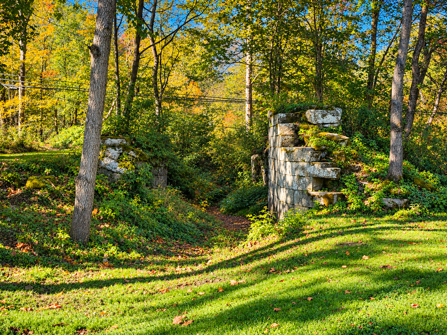 Surviving stone canal ruins at Sprucevale, Ohio
